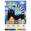 Бумага цветная 12 цветов, 60 листов, А4, "Черный кот" двухсторонняя мелованная, 250г/м2, склейка — 3036256 — 1