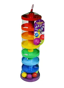 Пирамида Зайкина горка Мега (15003) (основ. горки+объем. эл./7шт.+шарики/5шт.) (3+) (сетка)