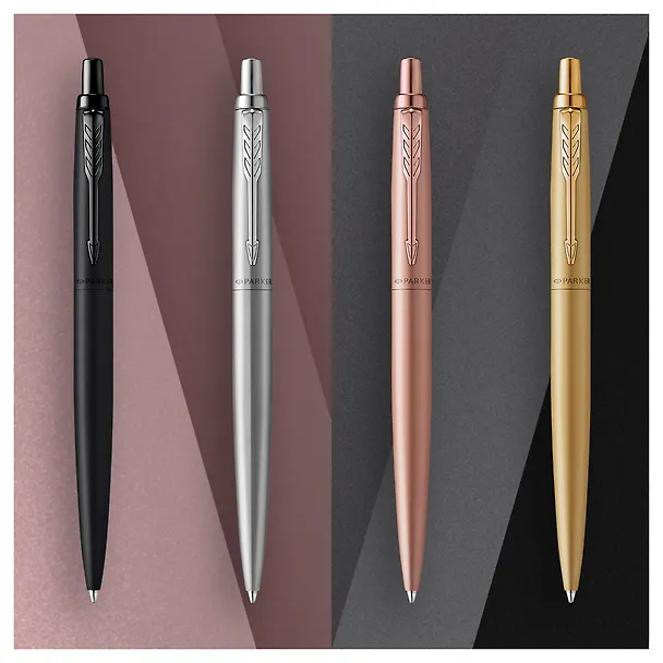 Ручка подарочная шариковая синяя 1 мм, Jotter XL Monochrome 2020 Grey, Parker 256548 — 8