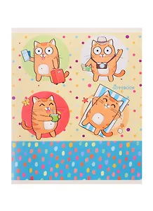 Тетрадь в клетку Unnika, "Кошачьи будни", 48 листов, в ассортименте