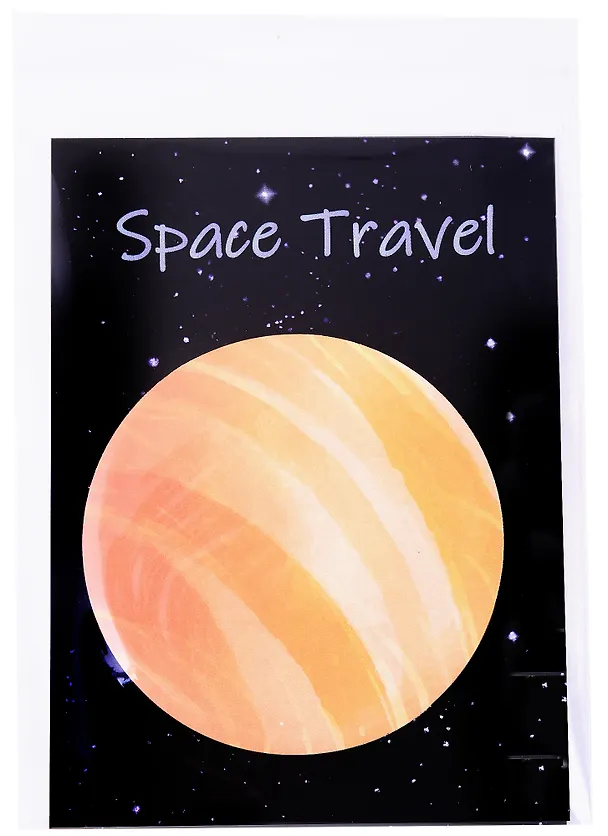 Блок бумаги самоклеящийся 70*70мм "Spase Travel", ассорти, инд.уп. 262474 — 6