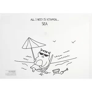 Папка-конверт А4 на кнопке "Кот на море"