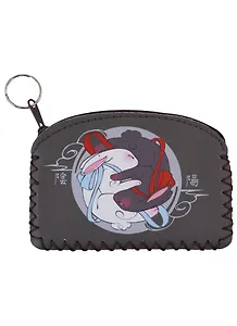 Кошелек на молнии Аниме Кролики Инь и ян (9х13) (кожзам)