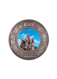 Магнит-тарелка Москва ХВБ мет. К8 D7 цв.бронза (027-7K8-BR-19)