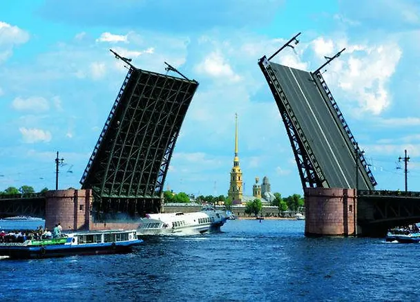 Открытка с видами (СПб) Нева.Дворцовый мост.1912-1916 [SPB-008] 334415 — 1