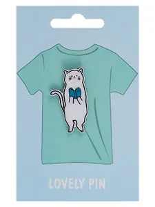 Значок Котик с книжкой (акрил)