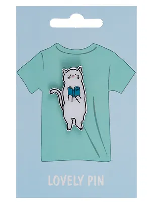 Значок Котик с книжкой (акрил) 2852435