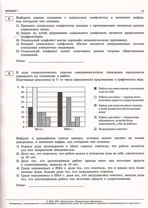 Книга ЕГЭ-2025. Обществознание. Типовые экзаменационные варианты. 30 вариантов (Ольга Котова, Татьяна Лискова) — 4