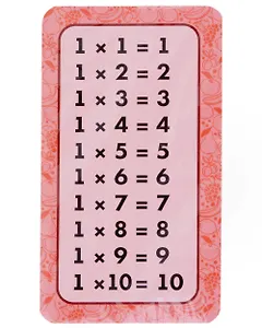 Обучающие карточки "Таблица умножения" (10 карточек)
