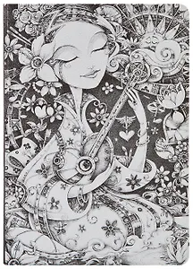 Книга для записей А5 96л кл. "PHOSPHENES" тв.переплет, ляссе, карман на форзаце, ART-BLANC