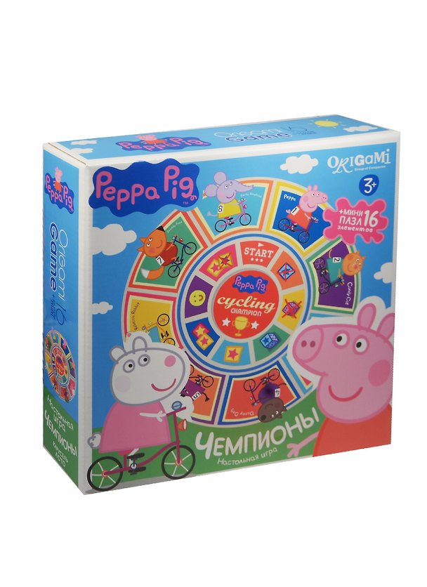 Лото «Peppa Pig. Чемпионы» карусель, 16 мини-пазлов 2501727 — 1