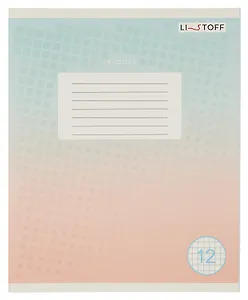Тетрадь в клетку Listoff, "Моя тетрадь (Универсальная плашка)", 12 листов, в ассортименте