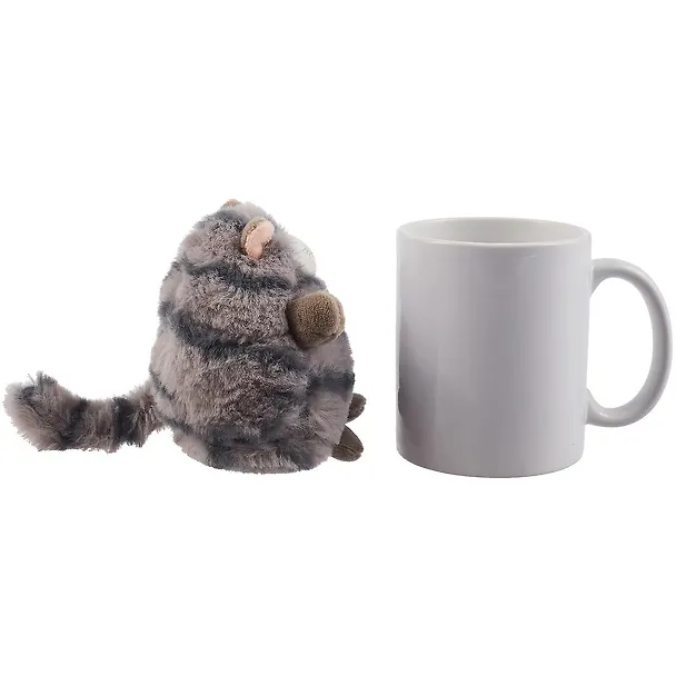 Игрушка мягкая, Котик-толстяк серый в крафт коробке (12-01568-C00-111) 2849318 — 3