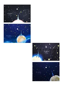 Папка-конверт А4 на кнопке "The Night Sky", ассорти