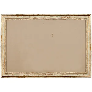 Рама со стеклом, белая с золотом, 40 х 60 см