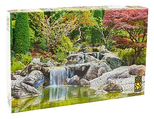 Пазл 500 элементов Step Puzzle "Каскадный водопад в японском саду"