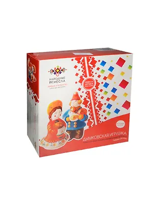 Набор Дымковская игрушка Барыня и мужичок (60-011) (370405) (Народные ремесла) (7+) (коробка) (Чернусь) 2413548