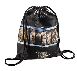 Мешок для сменной обуви "Атака Титанов. Сезон 4. Коллаж", 34*47 см, 1 отделение