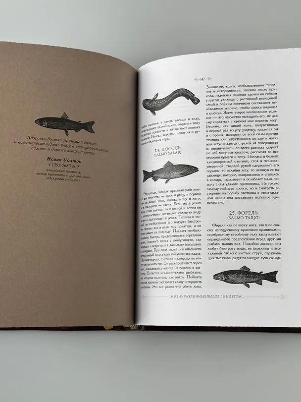 Книга Рыбалка в наших реках и озёрах. Иллюстрированное коллекционное издание в изящном переплёте ручной работы, украшенном тремя видами тиснения (Виталий Терлецкий) — 20