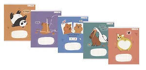 Тетрадь в линейку Listoff, "Пушистые и милые", 24 листа, в ассортименте