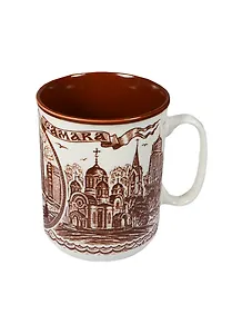 Кружка фарфор Самара цв. коричневый (060BR-55)