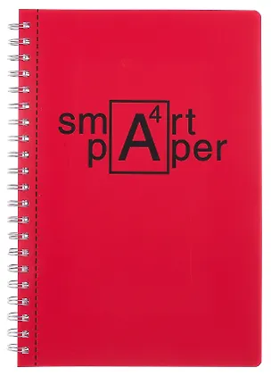 Тетрадь А4 80л кл. "Smart. Розовый" гребень, цветн.пластик с печатью, перфорация, вырубка под кольца, инд.уп. 3084003