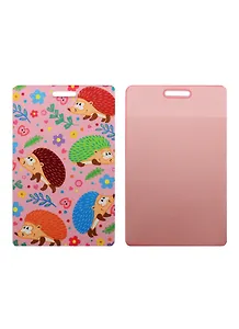 Чехол для карточек Ежики на розовом фоне