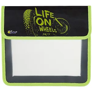 Папка для тетрадей А5 "Байк арт" липучка, Оникс