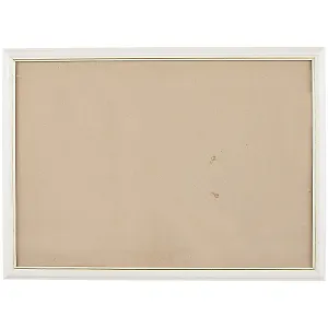 Рама со стеклом, сосна, белая с золотом, 35 х 50 см