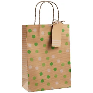 Пакет А5 25*18*8 Рolka dot нейтр., крафт