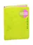 Записная книжка А6 96л кл. малинов.+салатов.иск.кожа, мягк.переплет, ляссе, желт.офсет, оранж.офсет, инд.уп. — 255741 — 1
