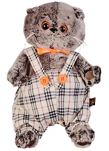 Мягкая игрушка Басик в комбинезоне клетка (19 см) (Ks19-078)