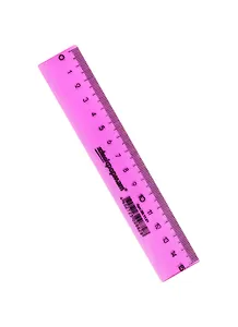 Линейка 15см пластик прозрач., ассорти