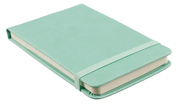 Блокнот А6- 100л лин. "Joy Book. Ментоловый" 7БЦ, иск.кожа, тонир.блок, скругл.углы, горизонт.резинка, карман 3018249 — 2