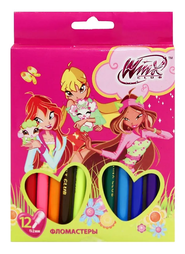 Фломастеры 12цв к/у, подвес, WINX 218191 — 2