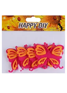 Набор из фетра Бабочки двухслойные, 4шт (пакет с хед)(211-2)