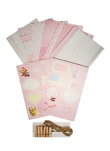 Набор заготовок-фоторамок для скрапбукинга Малышка (1257296) (фоторамки/9х13см+6 прищепок) (12х17,5см) (Арт Узор) (упаковка)