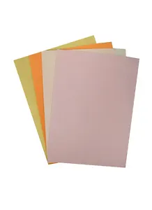 Набор листов фетр (А4) (4 шт) (сиреневый, белый, оранжевый, желтый) (упаковка)