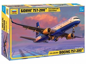 Сборная модель ЗВЕЗДА Пассажирский авиалайнер Боинг-757-200 (1/144) (L=32,4см) 7032