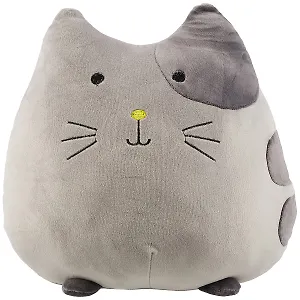 Мягкая игрушка Котик, с ушками (серый) (32х28)