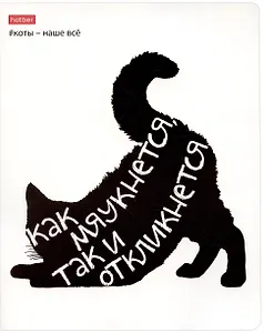 Тетрадь в клетку Hatber, "Коты - наше всё", 48 листов, в ассортименте