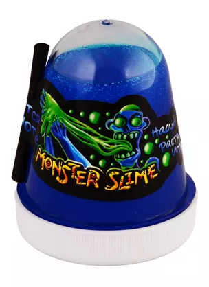 Слайм MonsterS Slime - Светится в темноте 130гр. Синий — 2770542 — 1