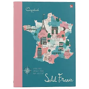 Тетрадь на кольцах в клетку Listoff, "Франция (графика)", 120 листов