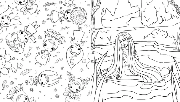 Книга Лесные создания и феи. Раскраска () — 10