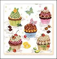 Салфетки Maki бум. сервиров. Кексы (SLОG023401) (33х33) (20шт) (3сл)
