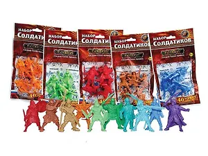 Набор солдатиков (00705) (5шт.) (5 видов) (Битвы Fantasy) (5+) (упаковка)
