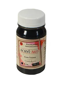 Краска акриловая "Акрил-Арт" сажа газовая,100мл,банка, Таир