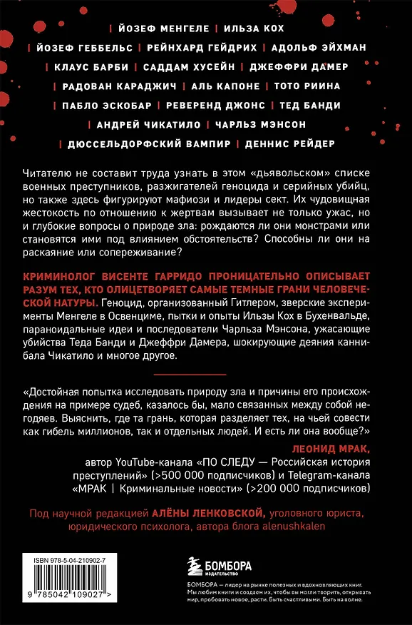Книга Самые жестокие преступники. Психологические профили нацистов, диктаторов, сектантов и серийных убийц (Висенте Гарридо) — 2
