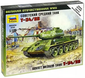 Сборная модель  Советский средний танк Т-34/85, 6160, ЗВЕЗДА