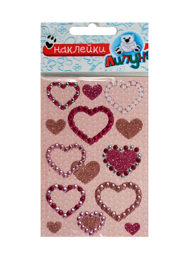 Хрустальные наклейки сердца (RSS011) 2362787 — 1